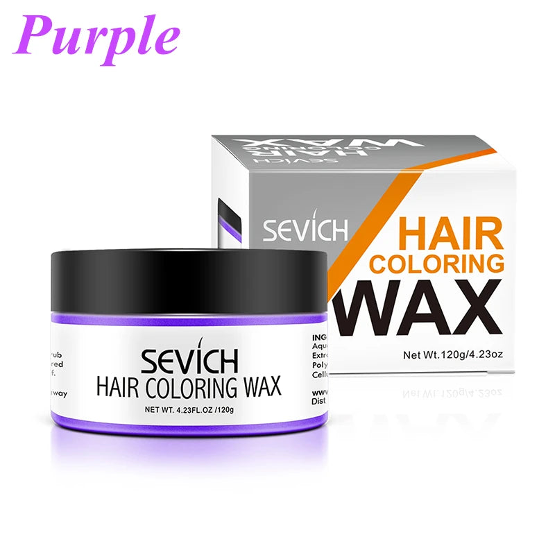 Temporary Hair Color Wax Men Diy Mud One-Time Molding Paste Dye Cream Hair Gel for Hair Coloring Styling Silver Grey 120G