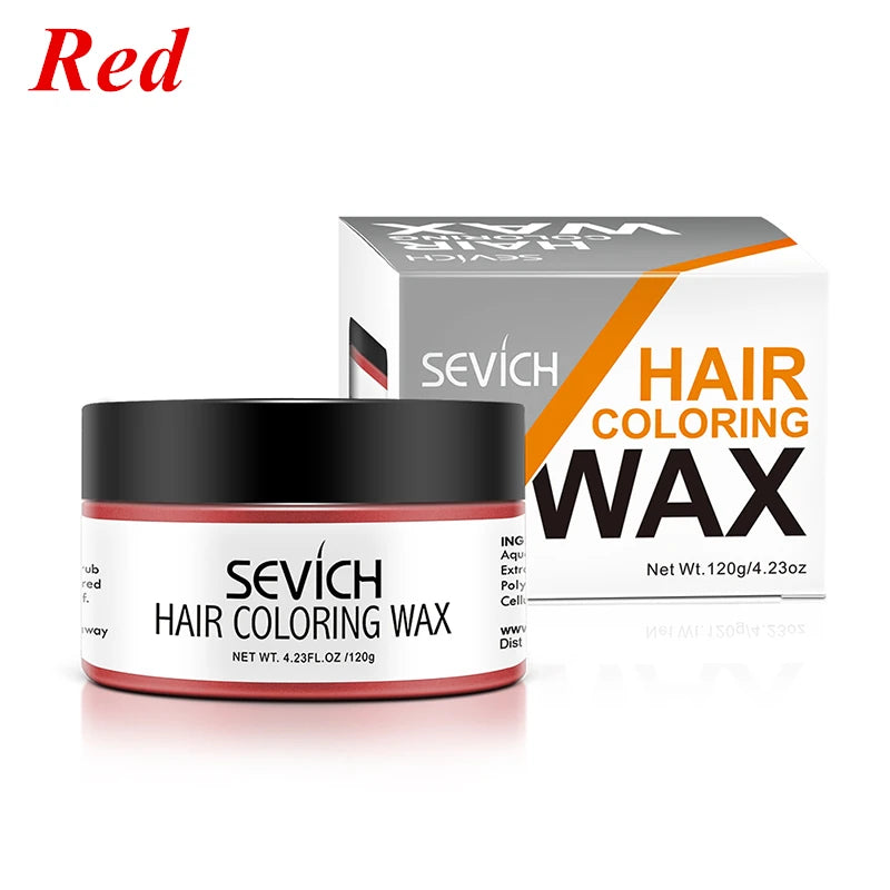 Temporary Hair Color Wax Men Diy Mud One-Time Molding Paste Dye Cream Hair Gel for Hair Coloring Styling Silver Grey 120G