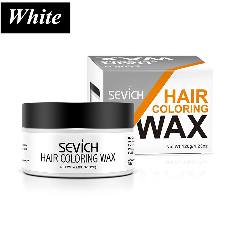 Temporary Hair Color Wax Men Diy Mud One-Time Molding Paste Dye Cream Hair Gel for Hair Coloring Styling Silver Grey 120G