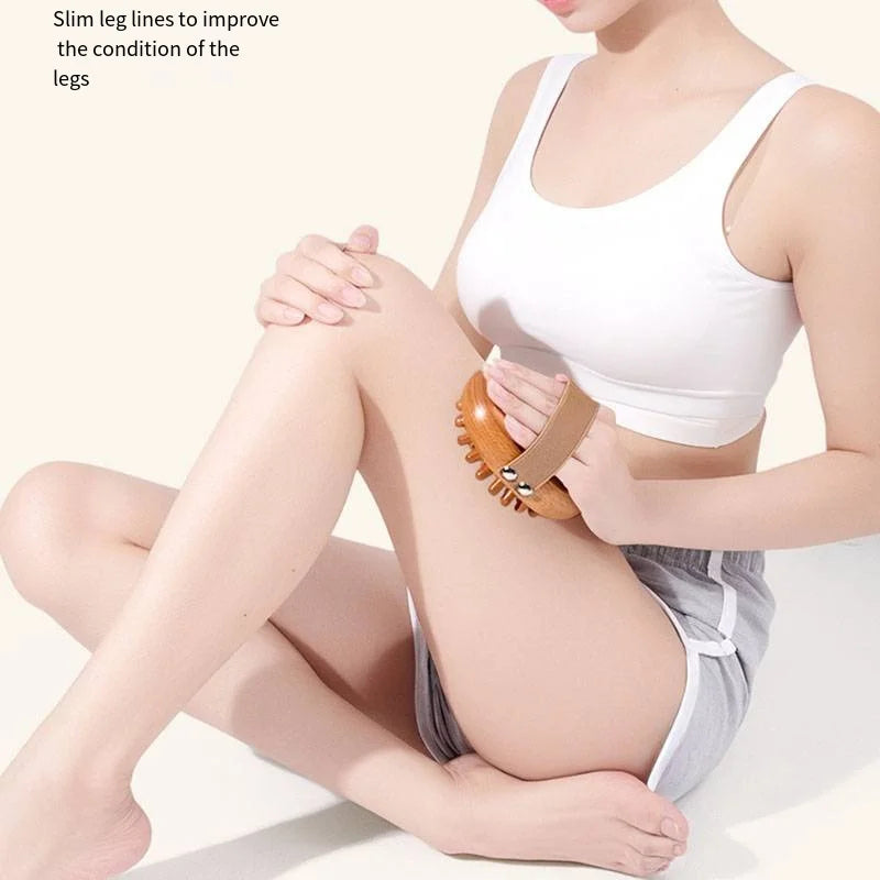 Wooden Body anti Cellulite Brush 