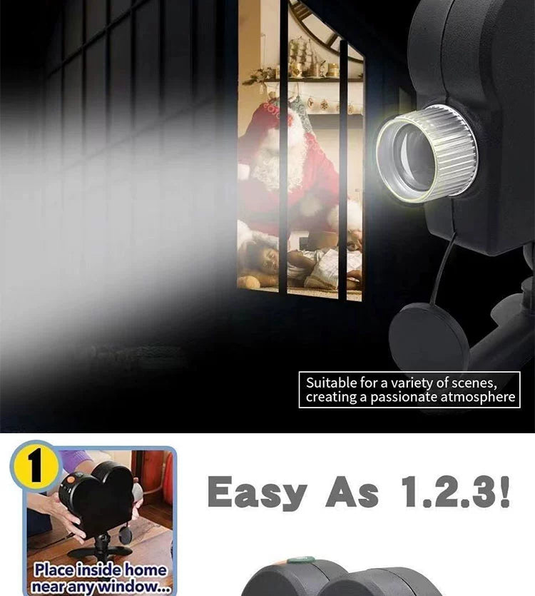 Halloween & Christmas Window Projection Lamp – Small Plug-In Ambience Light