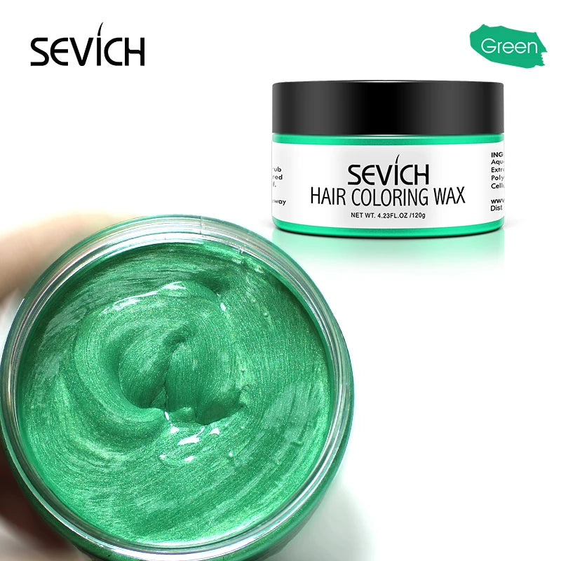 Temporary Hair Color Wax Men Diy Mud One-Time Molding Paste Dye Cream Hair Gel for Hair Coloring Styling Silver Grey 120G