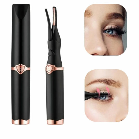 USB Rechargeable Electric Heated Eyelash Curler - Long-Lasting Curl, Quick Heating, Portable & Safe Lash Curler for Effortless Lash Styling, Heat Adjustable Eyelash Curler for Natural Looking Curls, Ideal for All Lash Types