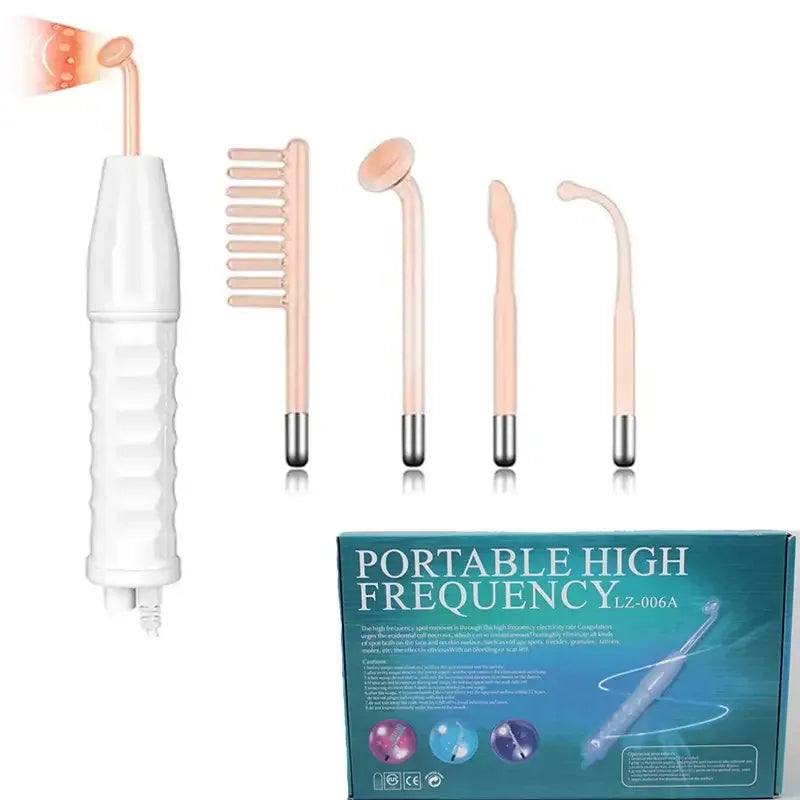 Professional Auto 4 in 1 Electric Therapy Hair Treatment Face Care High Frequency Wand Skin Rejuvenation Machine