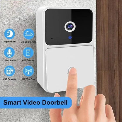 WIFI Video Doorbell Camera Wireless Night Vision Smart Home Security HD Door Bell Two Way Intercom Voice Change for Home