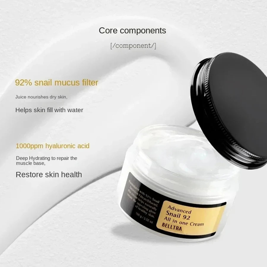 Advanced Snail Mucin 92% Snail Anti-Aging Repair Cream Skin Barrier Improvement Nourishing Cream Korean Skin Care Facial Cream