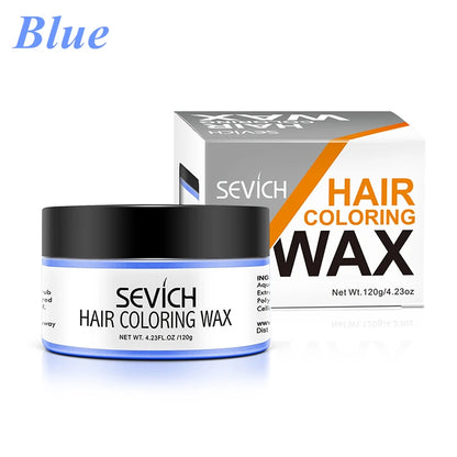 Temporary Hair Color Wax Men Diy Mud One-Time Molding Paste Dye Cream Hair Gel for Hair Coloring Styling Silver Grey 120G