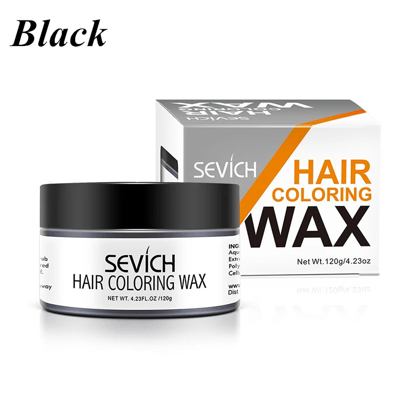 Temporary Hair Color Wax Men Diy Mud One-Time Molding Paste Dye Cream Hair Gel for Hair Coloring Styling Silver Grey 120G