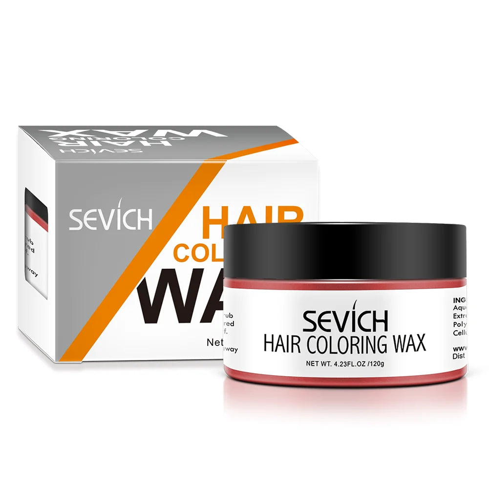 Temporary Hair Color Wax Men Diy Mud One-Time Molding Paste Dye Cream Hair Gel for Hair Coloring Styling Silver Grey 120G