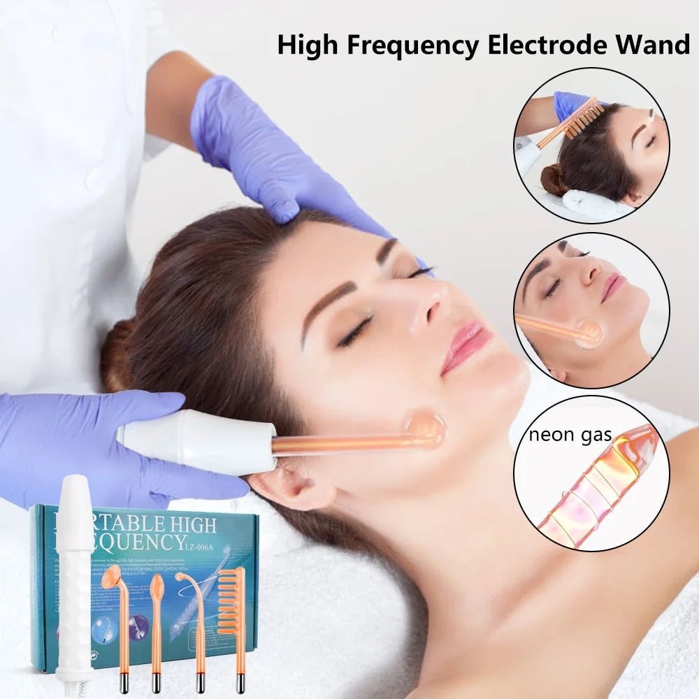 High Frequency Facial Wand for Skin Therapy & Acne Treatment - The Girly Things