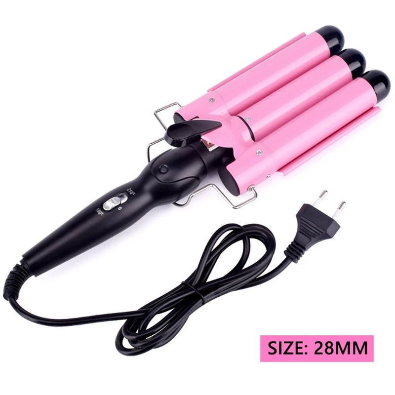 Professional Hair Curling Iron Ceramic Triple Barrel Hair Curler Irons Hair Wave Waver Styling Tools Hair Styler Wand - The Girly Things