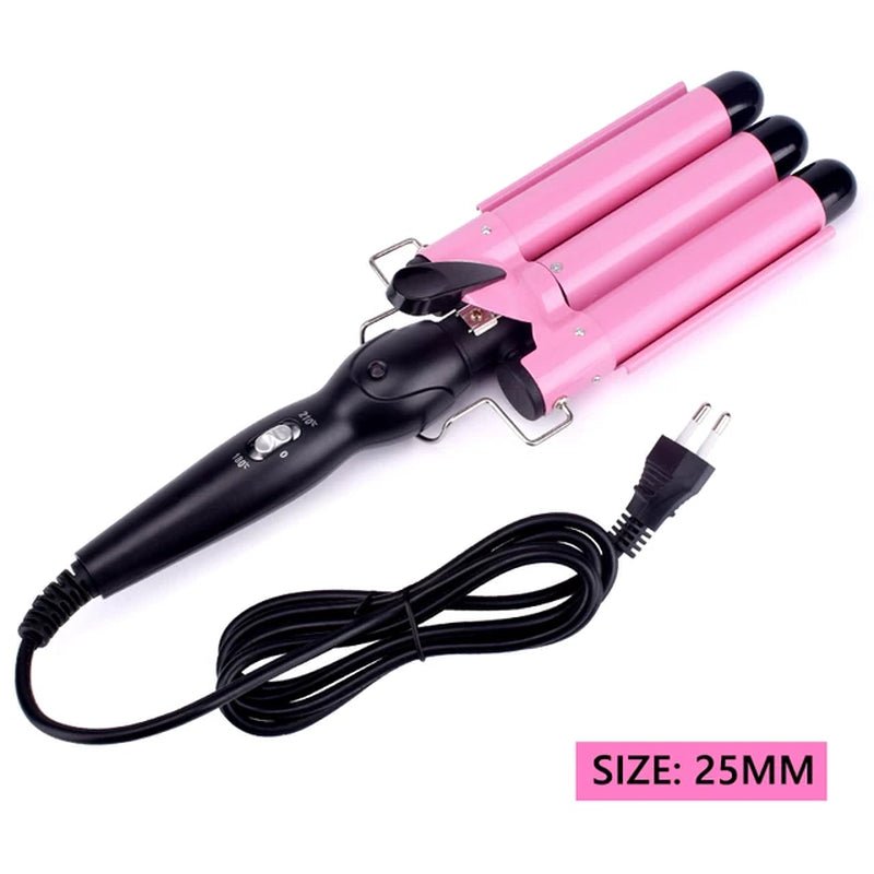 Professional Hair Curling Iron Ceramic Triple Barrel Hair Curler Irons Hair Wave Waver Styling Tools Hair Styler Wand - The Girly Things