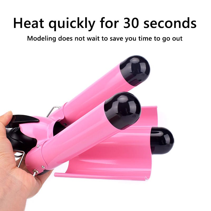 Professional Hair Curling Iron Ceramic Triple Barrel Hair Curler Irons Hair Wave Waver Styling Tools Hair Styler Wand - The Girly Things