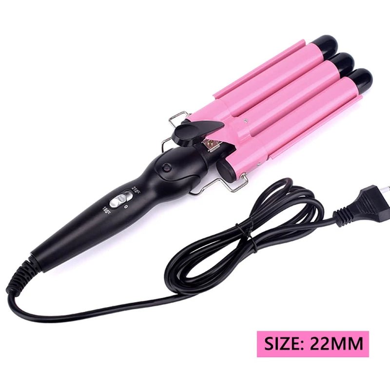 Professional Hair Curling Iron Ceramic Triple Barrel Hair Curler Irons Hair Wave Waver Styling Tools Hair Styler Wand - The Girly Things