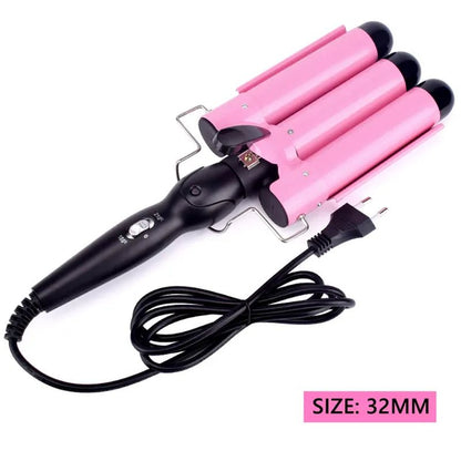 Professional Hair Curling Iron Ceramic Triple Barrel Hair Curler Irons Hair Wave Waver Styling Tools Hair Styler Wand - The Girly Things