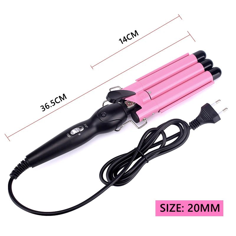 Professional Hair Curling Iron Ceramic Triple Barrel Hair Curler Irons Hair Wave Waver Styling Tools Hair Styler Wand - The Girly Things