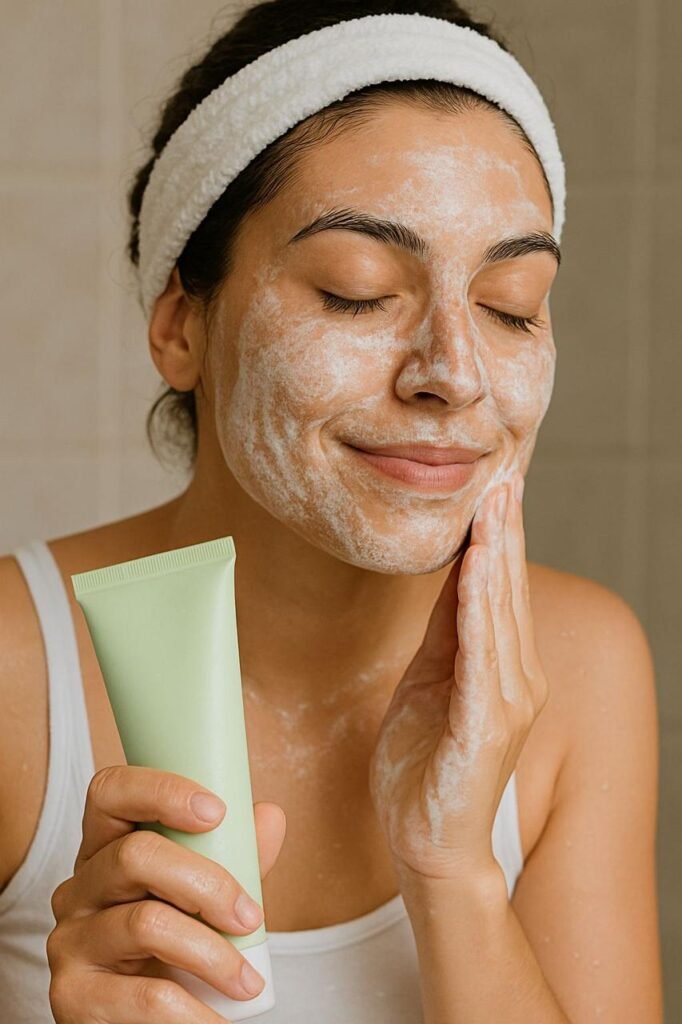 gentle cleanser step in night skincare routine